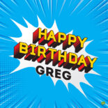 happy birthday image for Greg.