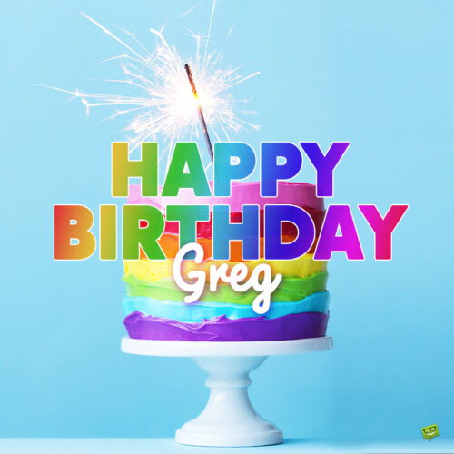 happy birthday image for Greg.