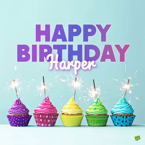 happy birthday image for Harper.