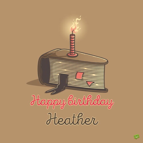 happy birthday image for Heather.