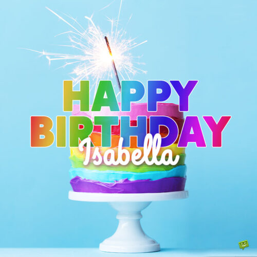 happy birthday image for Isabella.