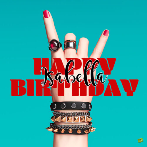 happy birthday image for Isabella.