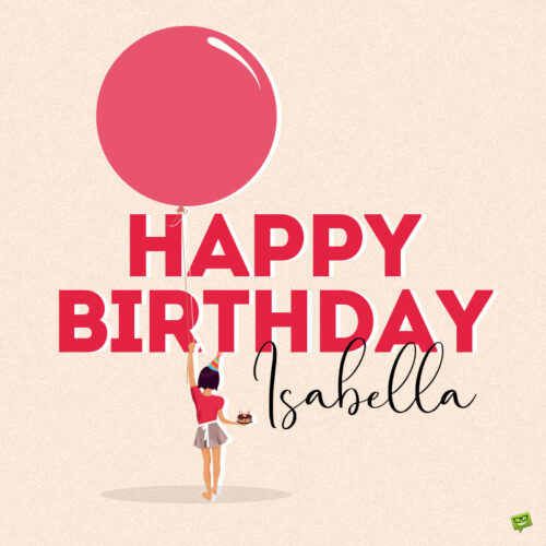 happy birthday image for Isabella.