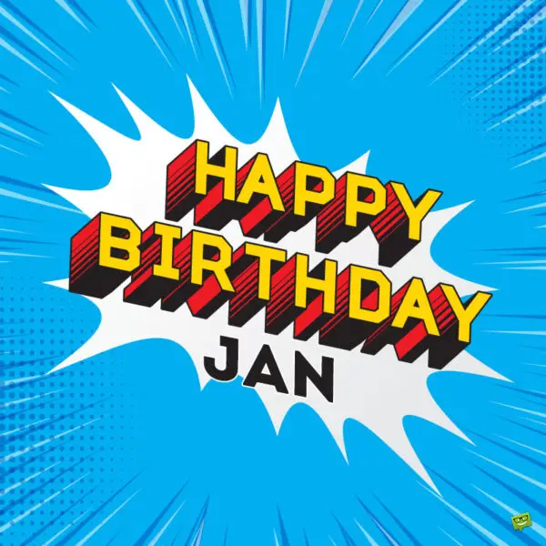 Happy Birthday image for Jan.