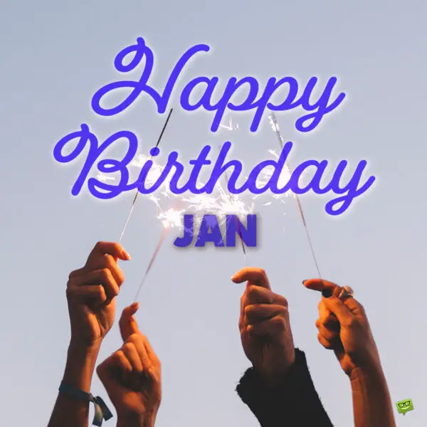 Happy Birthday image for Jan.