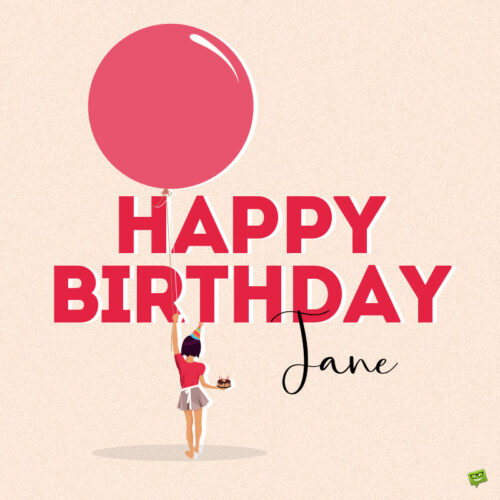 happy birthday image for Jane.