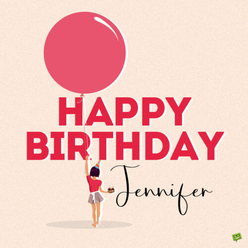 happy birthday image for Jennifer.