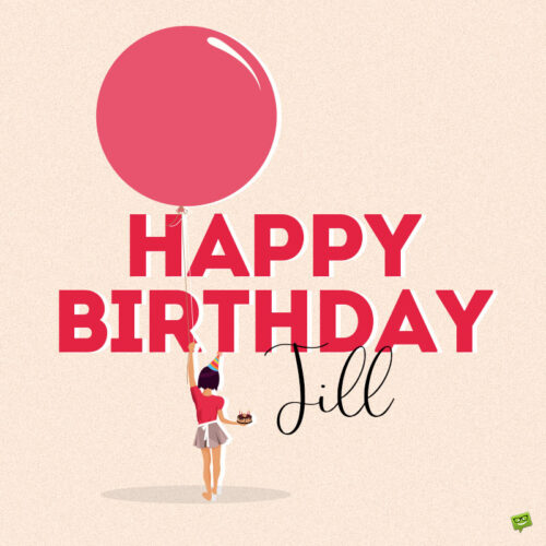 happy birthday image for Jill.