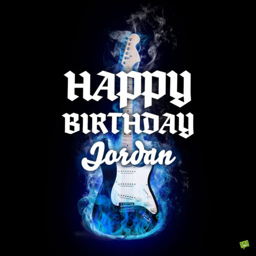 happy birthday image for Jordan.