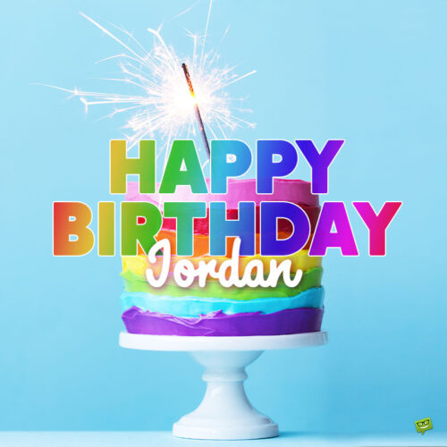 happy birthday image for Jordan.