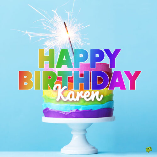 happy birthday image for Karen.