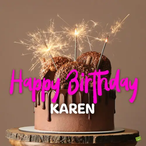 happy birthday image for Karen.