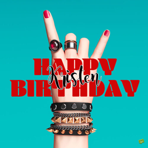 happy birthday image for Kristen.