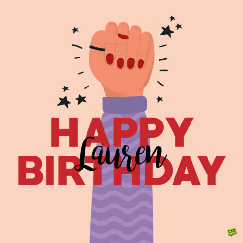 happy birthday image for Lauren.