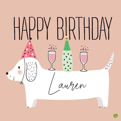 happy birthday image for Lauren.