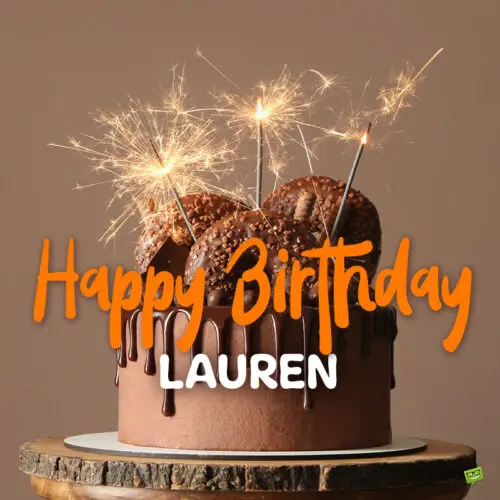 happy birthday image for Lauren.