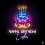 happy birthday image for Leslie.