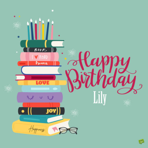 happy birthday image for Lily.
