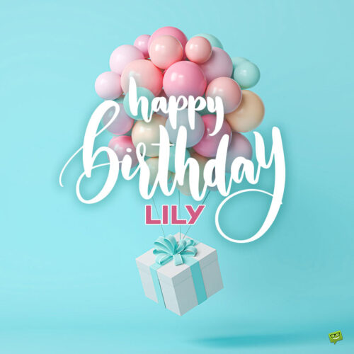 happy birthday image for Lily.