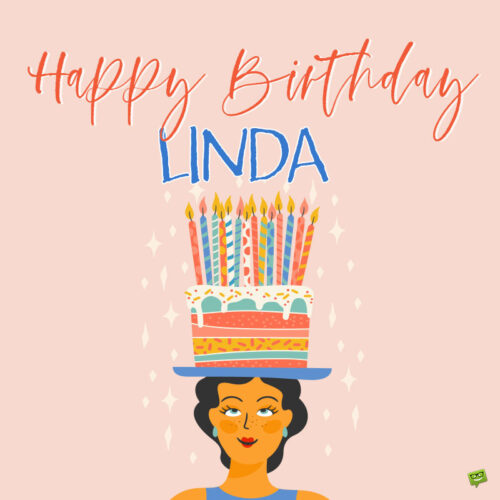 happy birthday image for Linda.