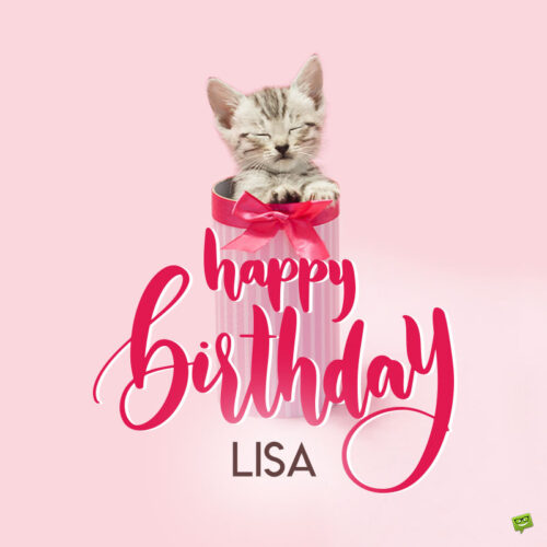 happy birthday image for Lisa.