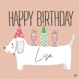 happy birthday image for Lisa.
