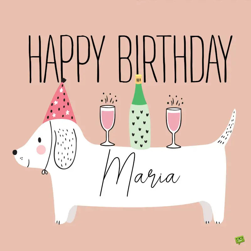 happy birthday image for Maria.