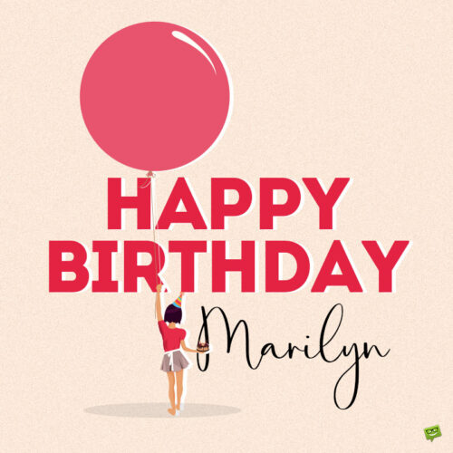 happy birthday image for Marilyn.