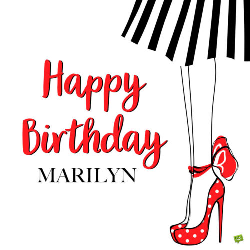 happy birthday image for Marilyn.