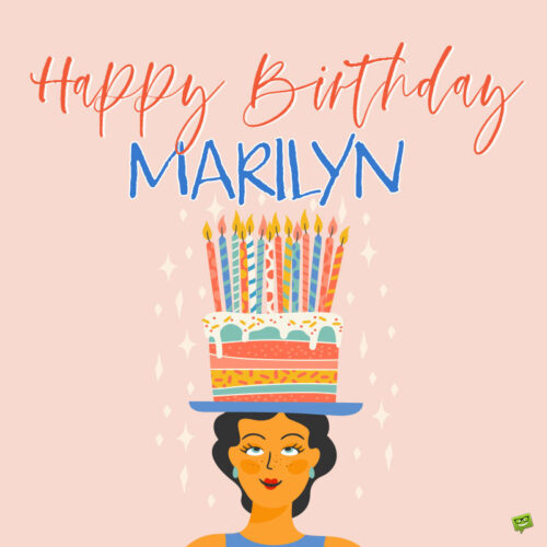 happy birthday image for Marilyn.