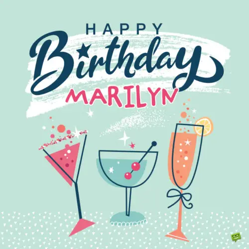 happy birthday image for Marilyn.