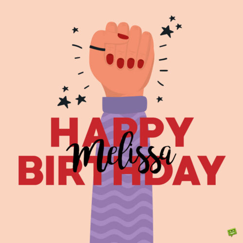 happy birthday image for Melissa.