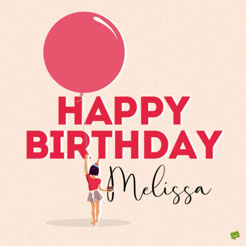 happy birthday image for Melissa.