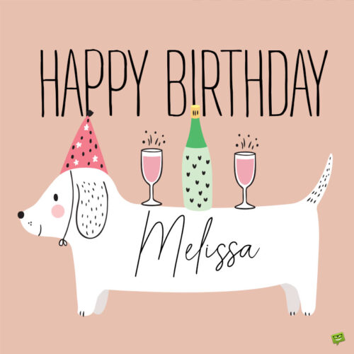 happy birthday image for Melissa.