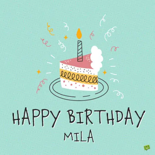 Happy Birthday image for Mila.