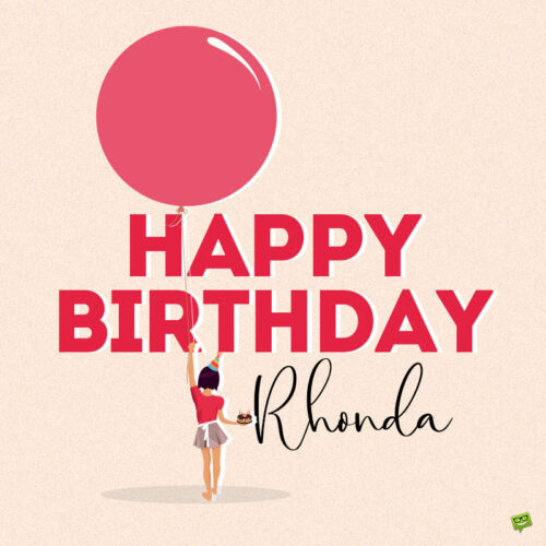 happy birthday image for Rhonda.