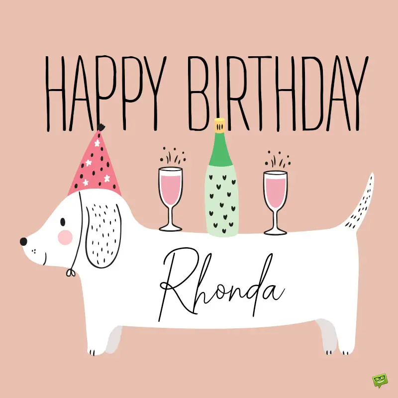 happy birthday image for Rhonda.