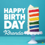 happy birthday image for Rhonda.