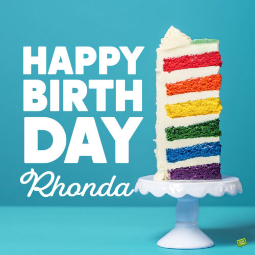 happy birthday image for Rhonda.