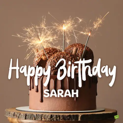 happy birthday image for Sarah.