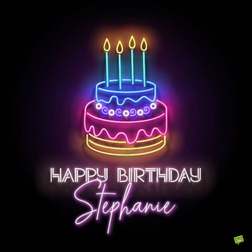 happy birthday image for Stephanie.