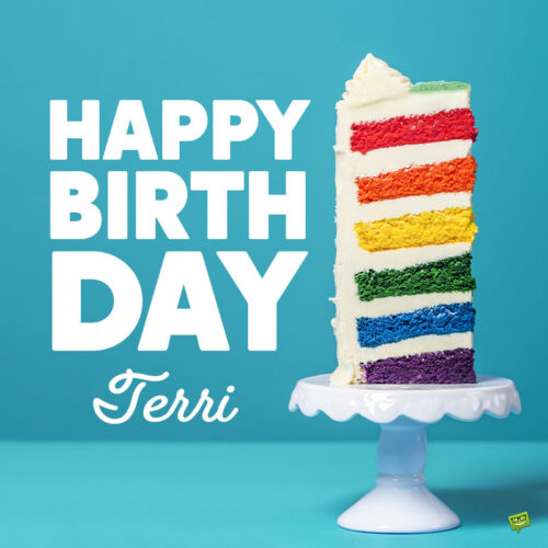 happy birthday image for Terri.