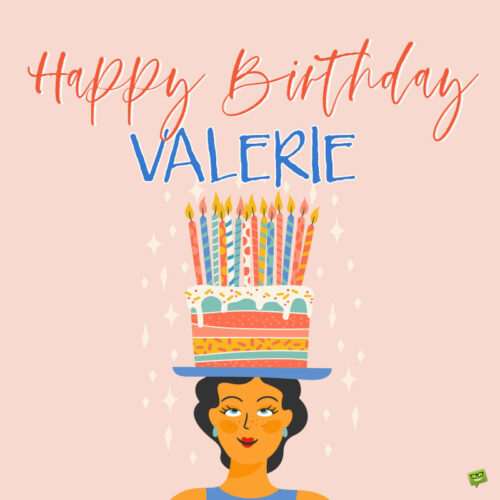happy birthday image for Valerie.