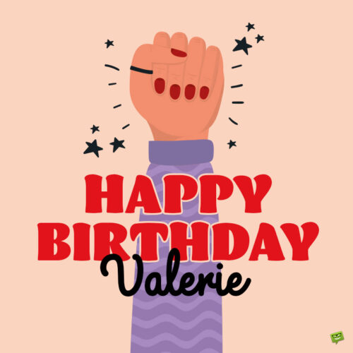 happy birthday image for Valerie.