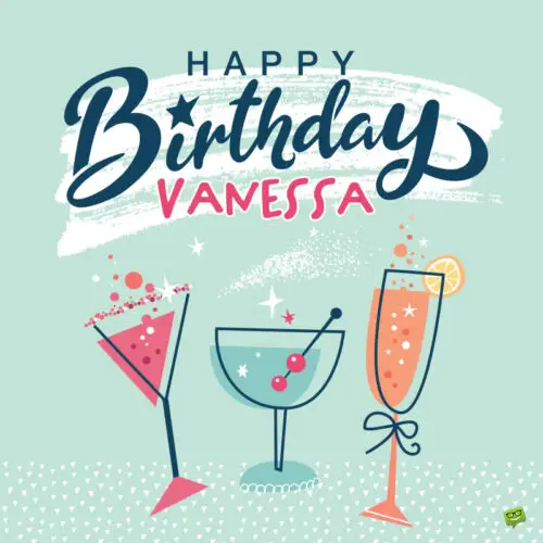 happy birthday image for Vanessa.