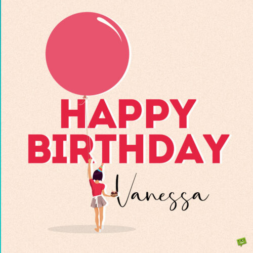 happy birthday image for Vanessa.