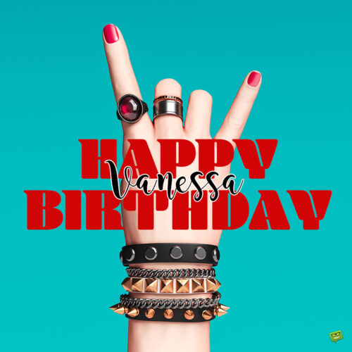 happy birthday image for Vanessa.