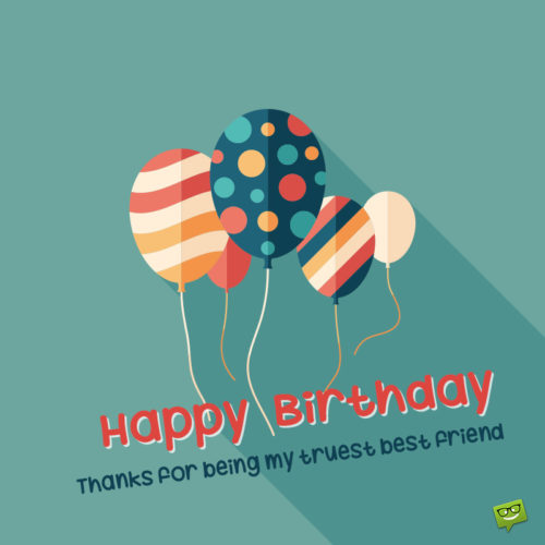 Birthday image with balloons for best friend. | Birthday Wishes Expert Birthday image with balloons for best friend.