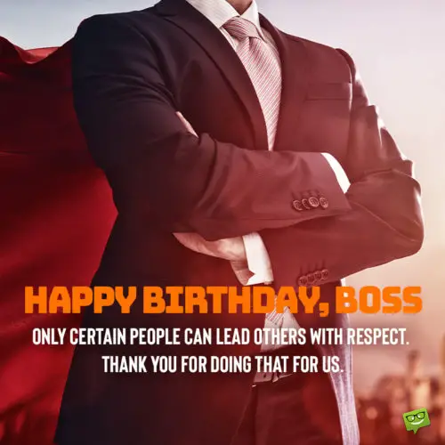 Birthday wish for boss.