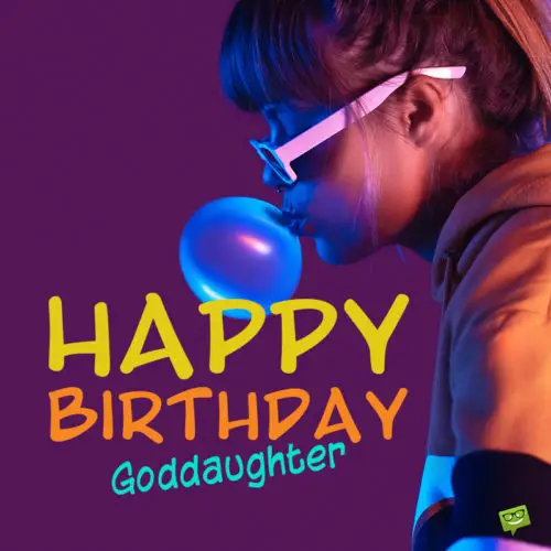 Birthday image for goddaughter.